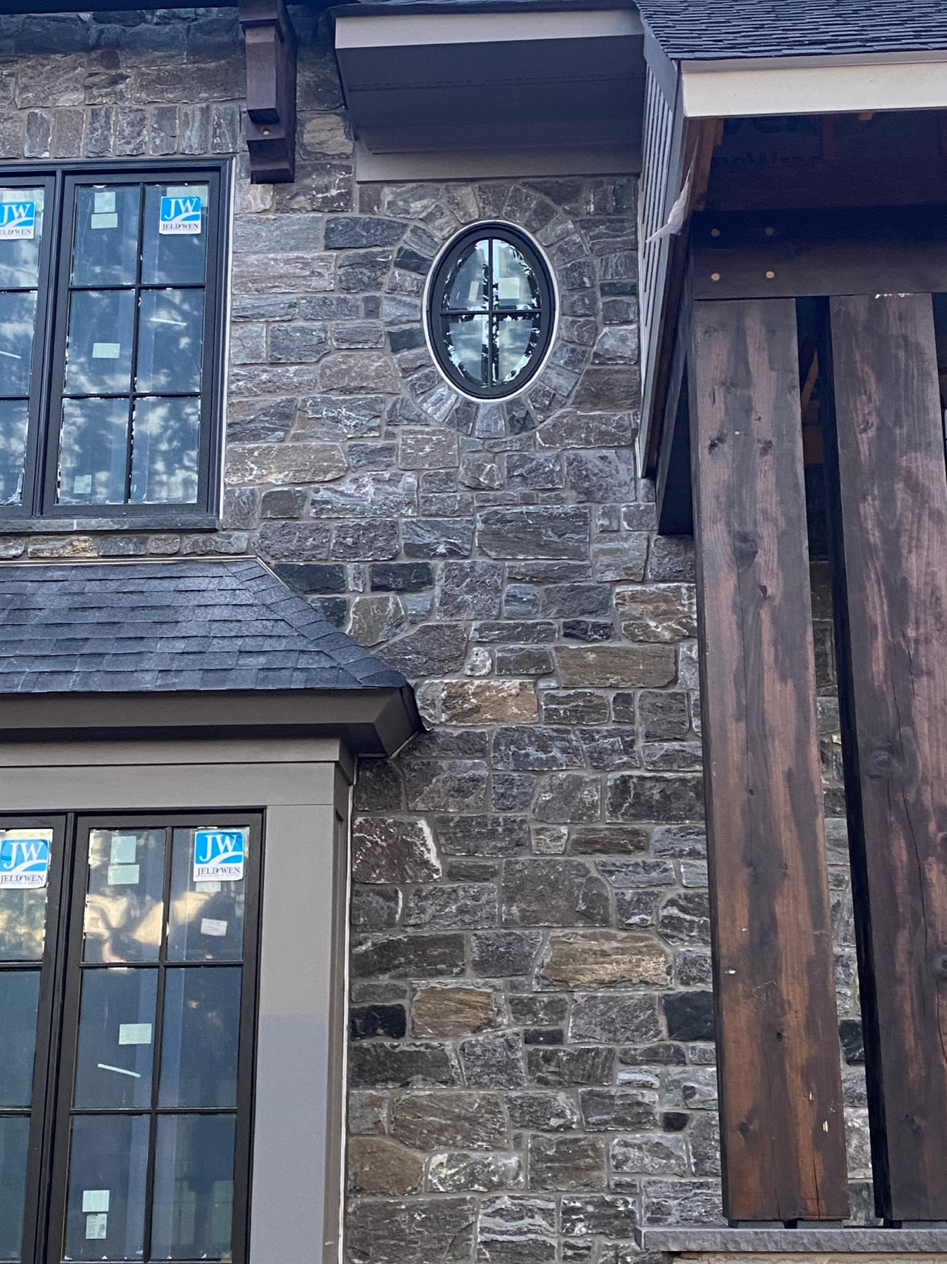 Elite Blue Granite Squares & Rectangles with Black & Brown Accent - Thin Stone Veneer - Flats
