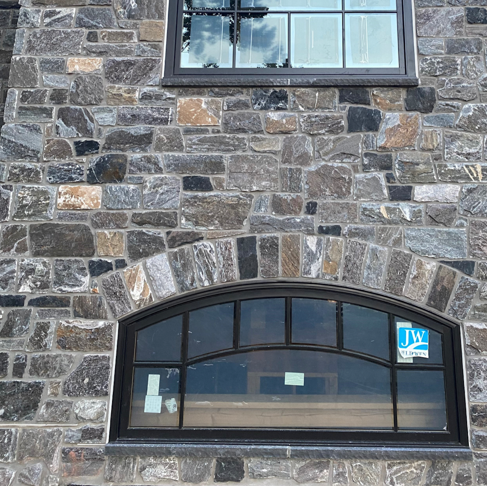 Elite Blue Granite Squares & Rectangles with Black & Brown Accent - Thin Stone Veneer - Flats
