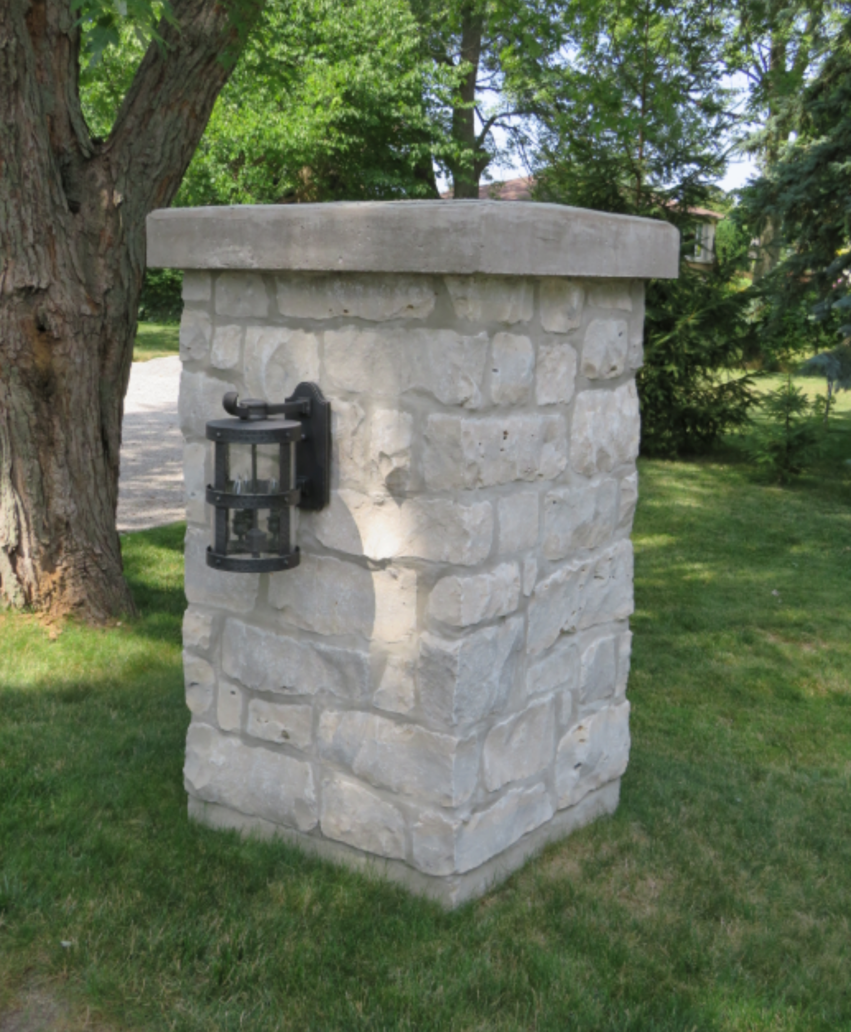 Guelph Buff Tan Limestone - Tumbled Thin Veneer - Flats