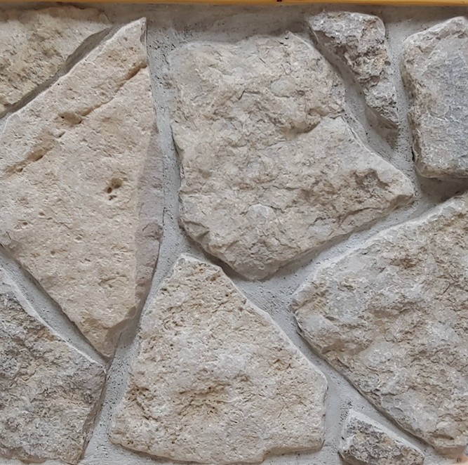 Piedra caliza dorada de cosecha pulida al azar: piedra de construcción para cama completa