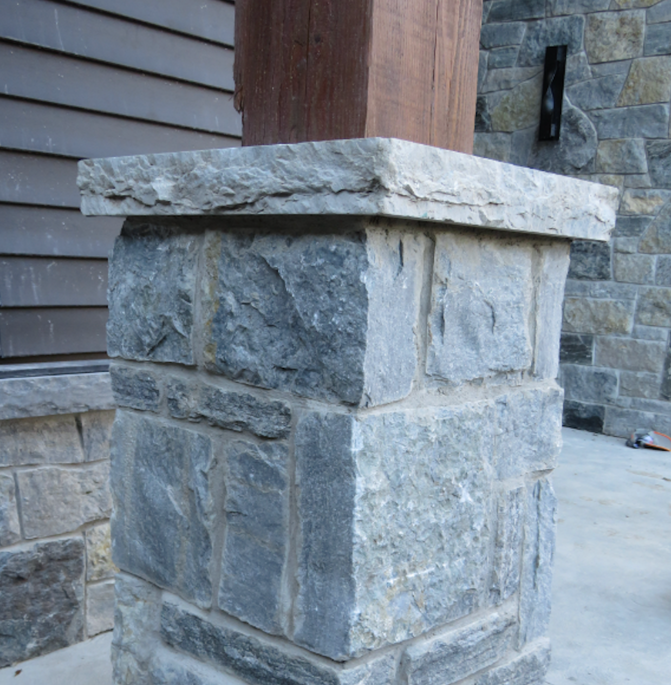 4x10 Window Sill Stone with Rock Face & Drip Cut - Available in Weatheredge Limestone, Elite Blue Granite, or Elite Black Granite