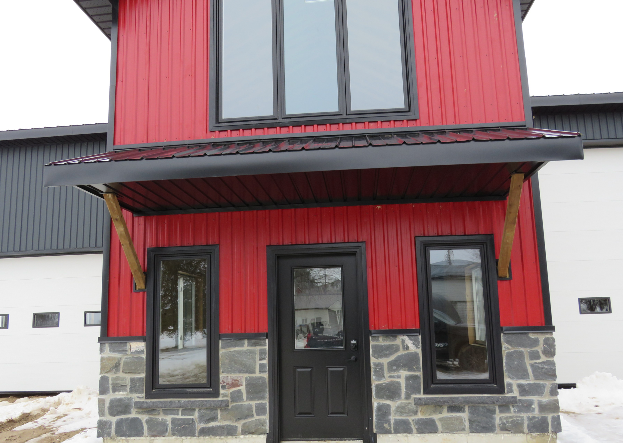 Midnight Black Squares and Rectangles - Thin Stone Veneer - Flats