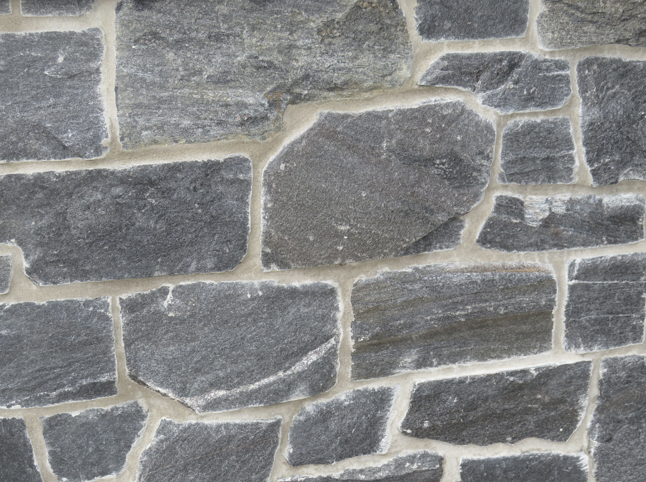 Midnight Black Squares and Rectangles - Thin Stone Veneer - Flats