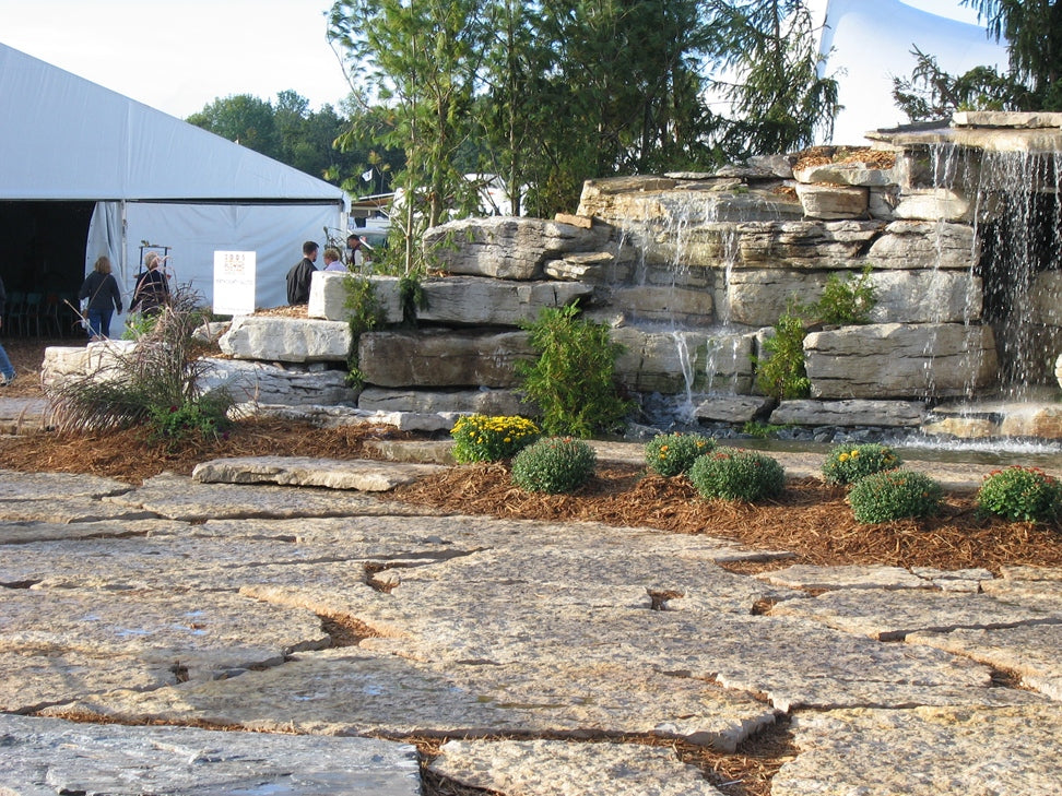 Oversized Harvest Gold limestone flagstone — harvest gold limestone flag oversized