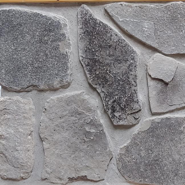 Dark Charcoal Limestone Thin Veneer - Tumbled Random - Flats