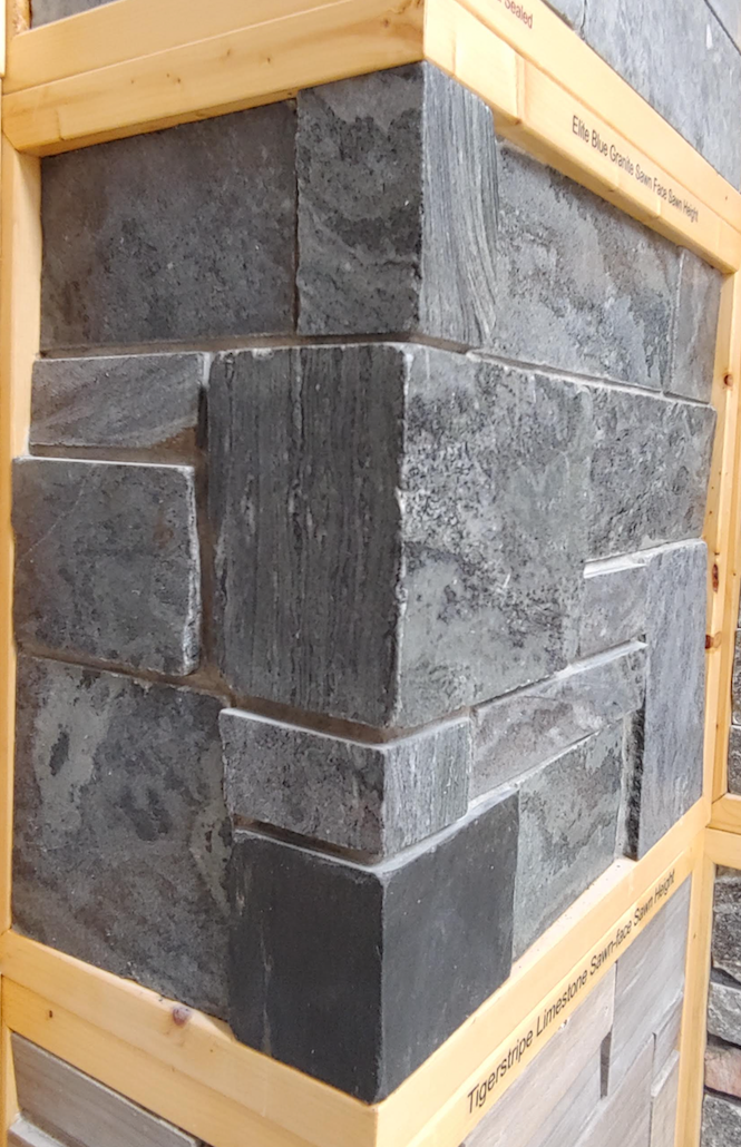 Elite Blue Granite Sawn Face Sawn Height - Thin Veneer - Flats