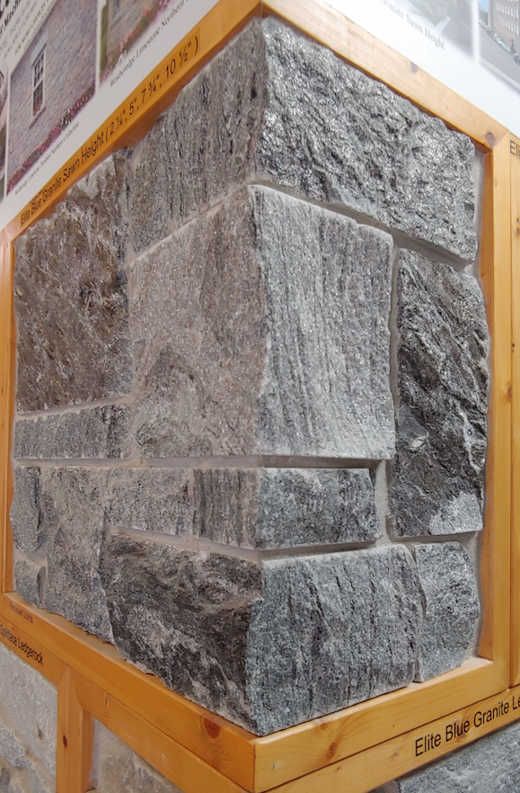 Elite Blue Granite Sawn Height - Thin Veneer - Corners