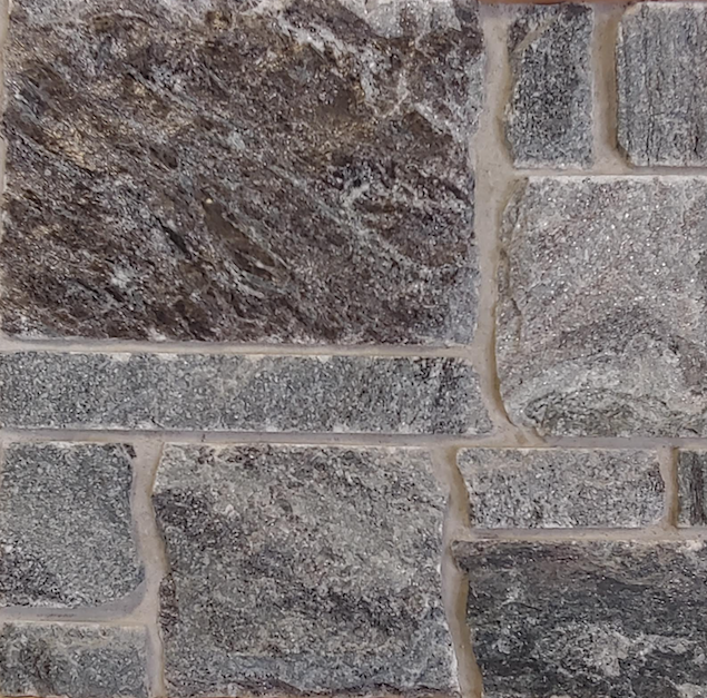 Elite Blue Granite Sawn Height Split Face Bed - Full Bed Building Stone