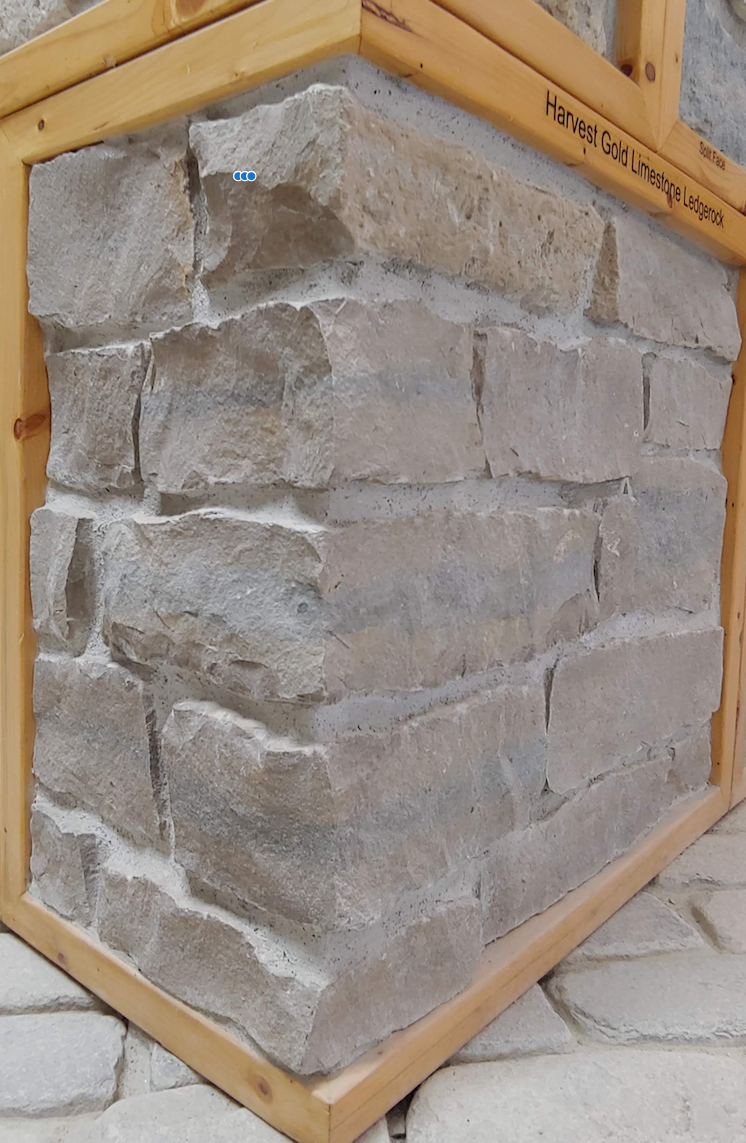 Harvest Gold Limestone Ledgerock Thin Veneer - Flats