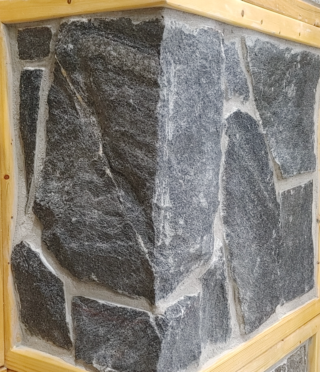 Midnight Black Random - Thin Stone Veneer - Corners