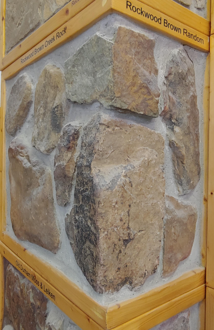 Rockwood Brown Random Split Face - Thin Stone Veneer - Corners