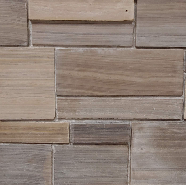 Tigerstripe Limestone Ledgerock - Sawn Face Sawn Height Thin Veneer - Flats
