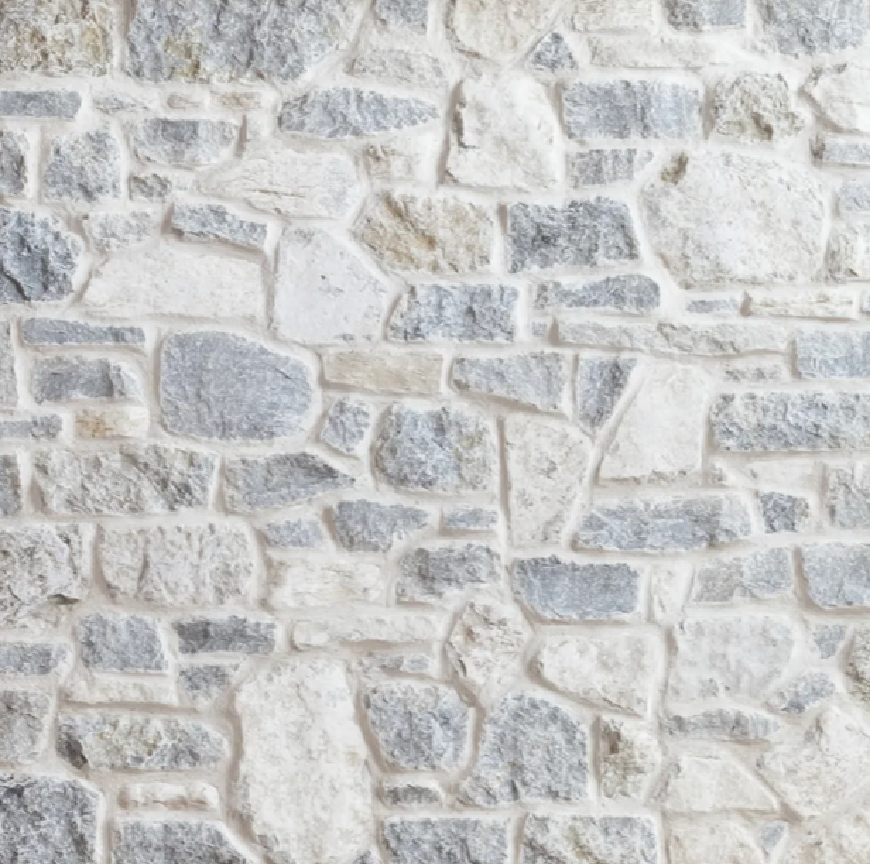 Piedra caliza Weatheredge Olde Mill Estate Blend con acento Weatheredface blanco - Piedra de construcción desgastada - Cama completa