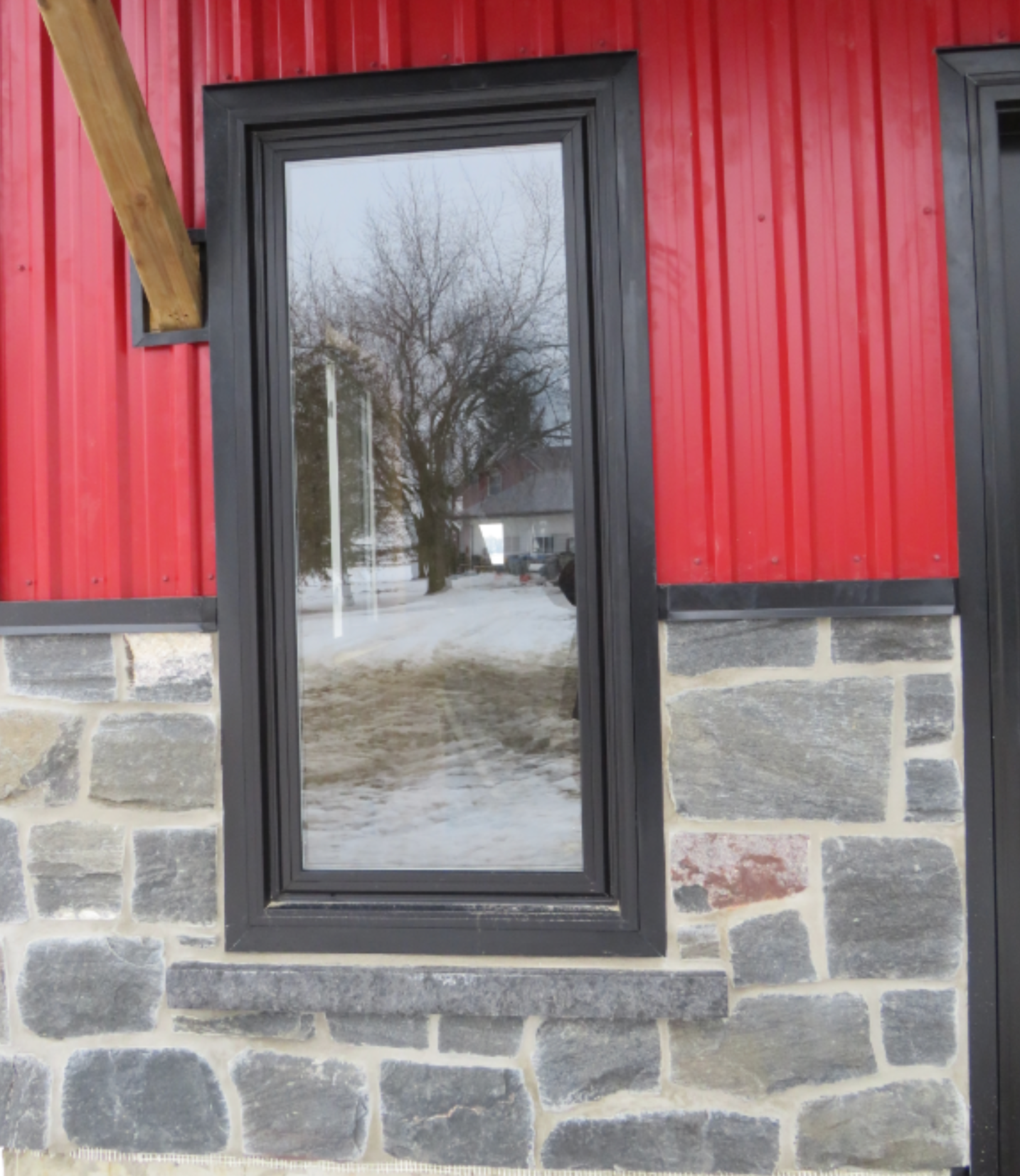 Midnight Black Squares and Rectangles  - Thin Stone Veneer - Flats