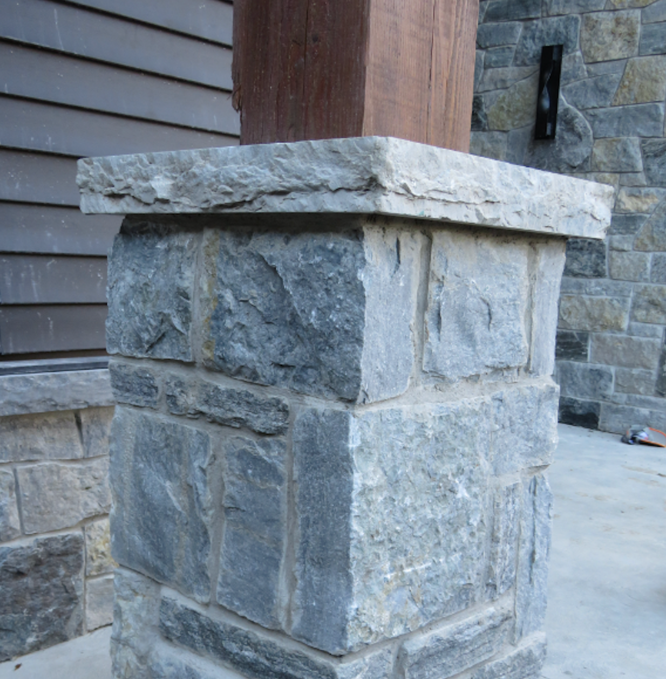 2-1/4x6 Window Sill Stone with Rock Face & Drip Cut - Available in Weatheredge Limestone, Elite Blue Granite, or Elite Black Granite