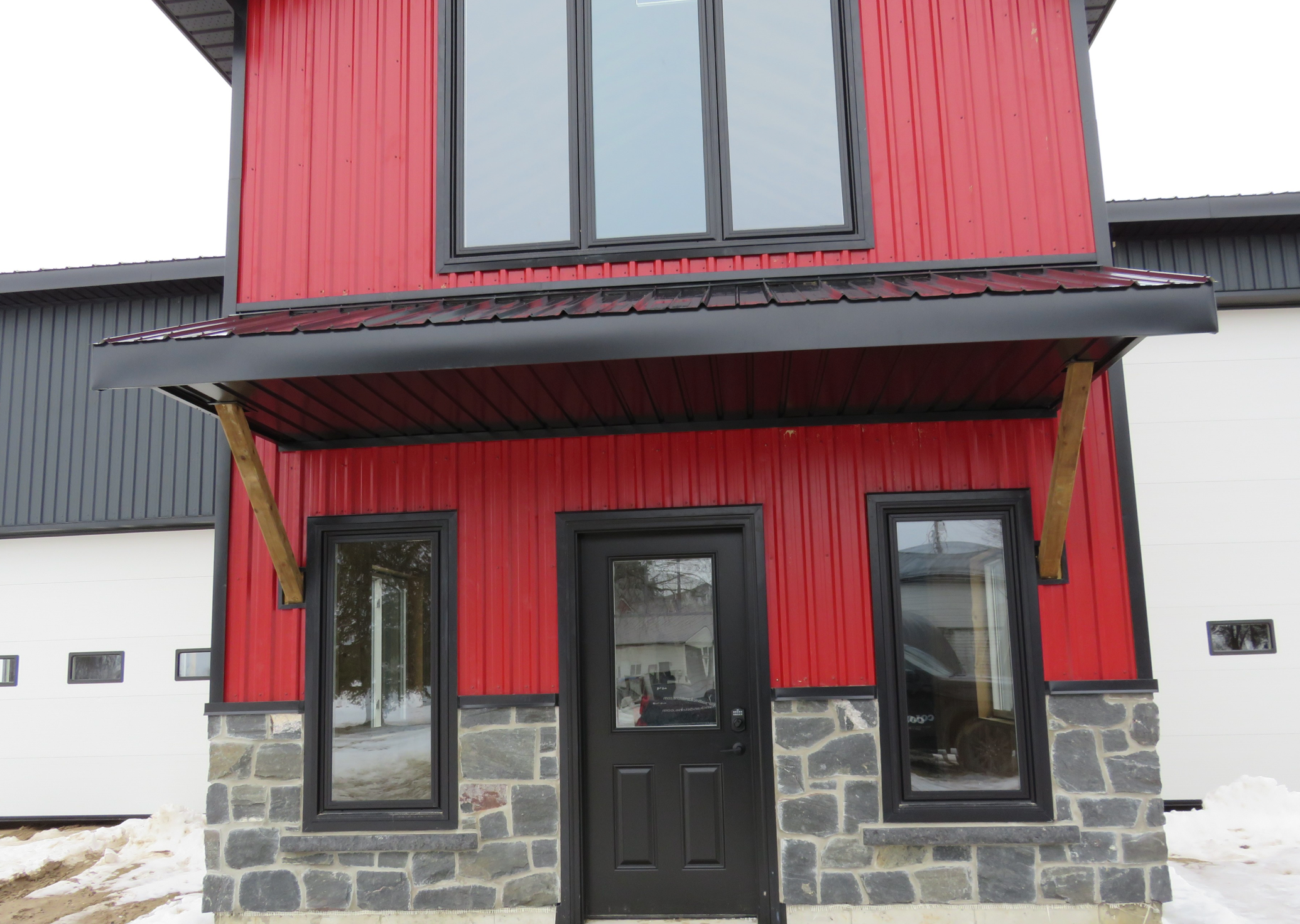 Midnight Black Squares and Rectangles  - Thin Stone Veneer - Flats