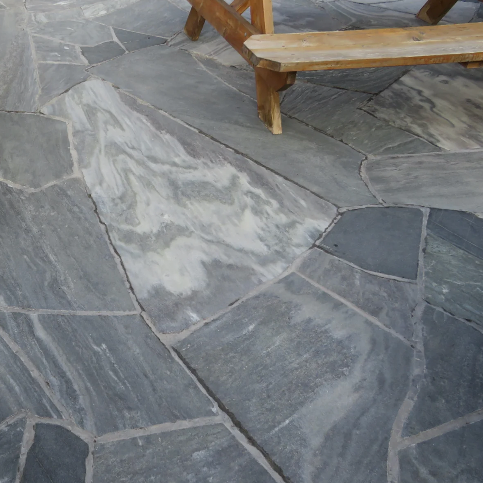 Elite Blue Granite Flagstone, Random Oversized, Sawn and Textured Finish