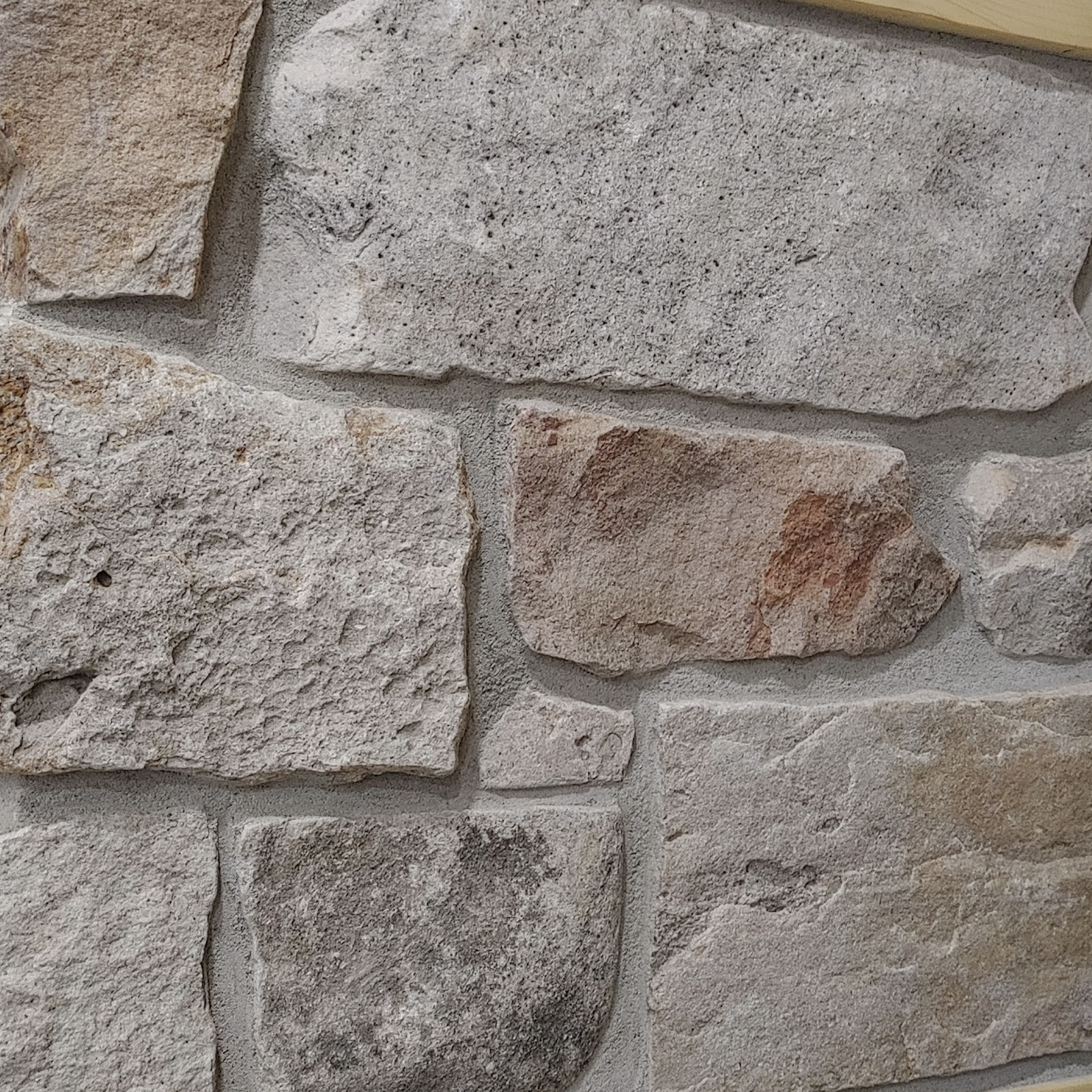 Weathered Face Sandstone Guillotined Squares & Recs Full Color Blend - Thin Stone Veneer - Flats