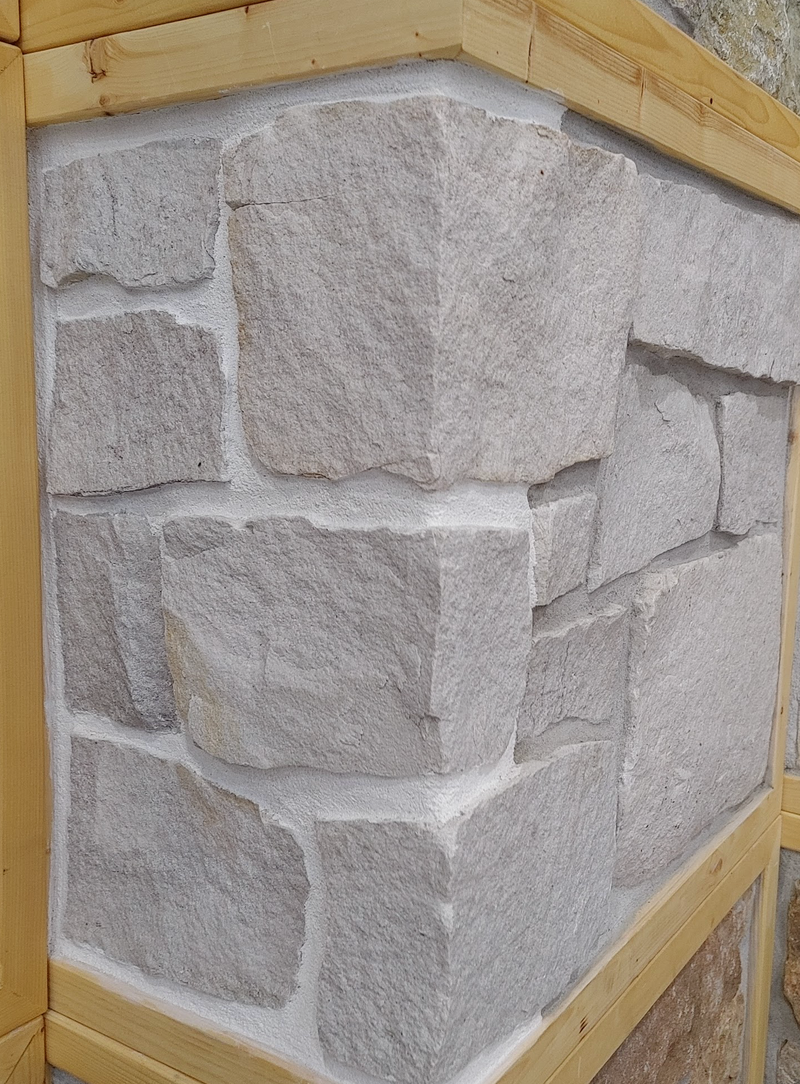 White Sandstone - Guillotined Squares & Recs - Thin Stone Veneer - Flats