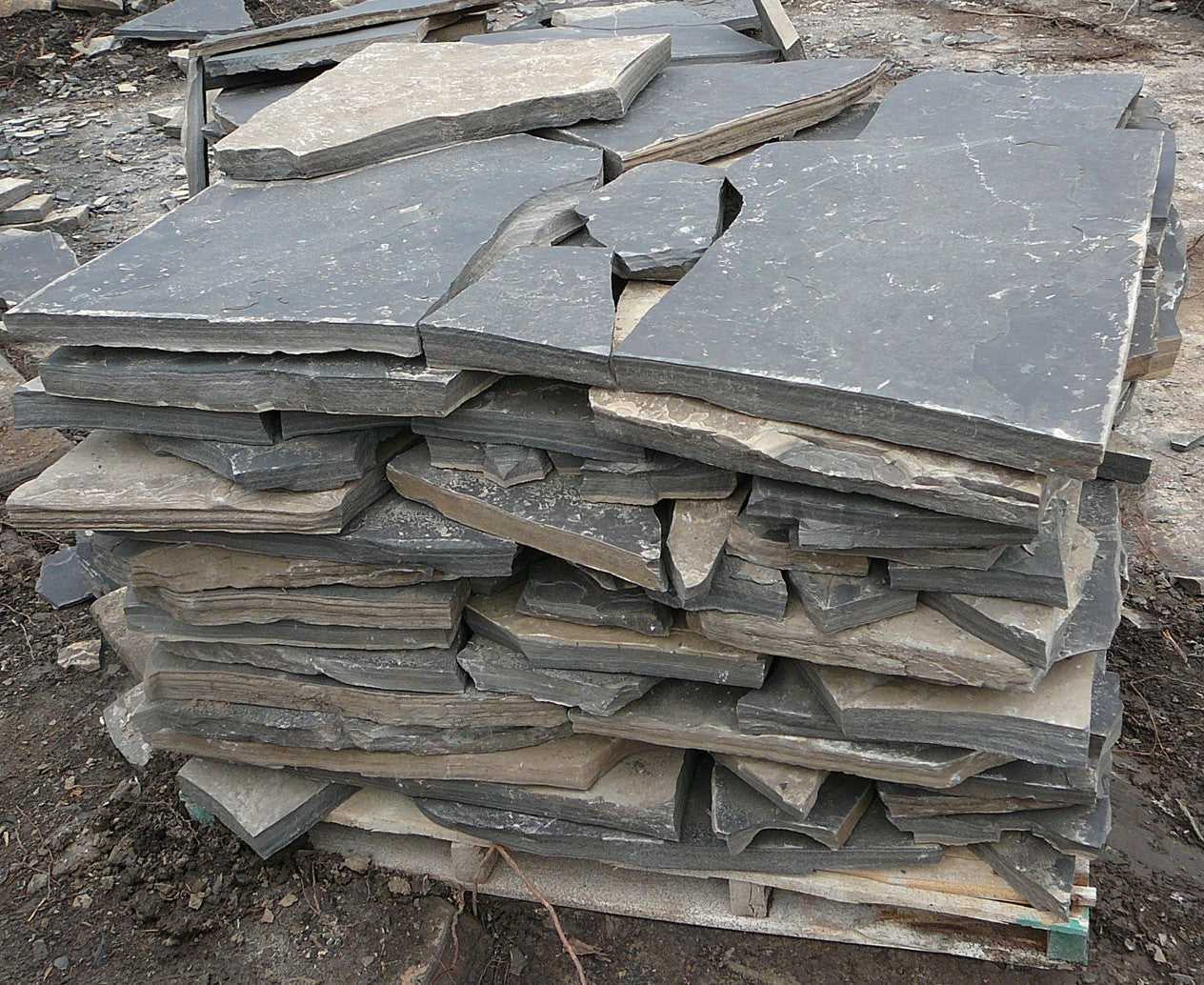 Premium black limestone random flagstone — Black Limestone Flagstone
