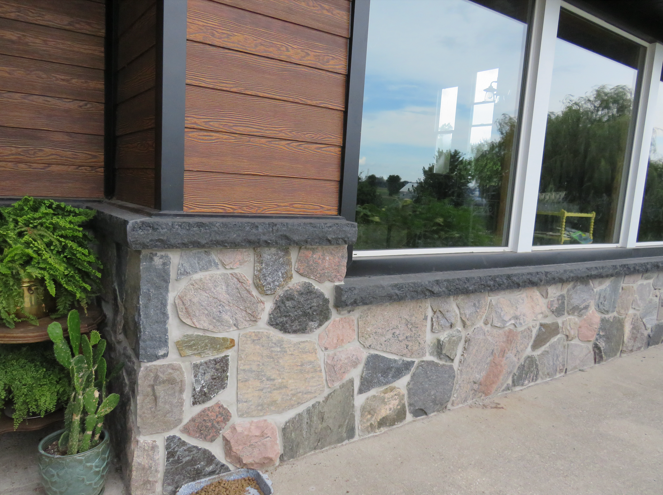 2-1/4x6 Window Sill Stone with Rock Face & Drip Cut - Available in Weatheredge Limestone, Elite Blue Granite, or Elite Black Granite