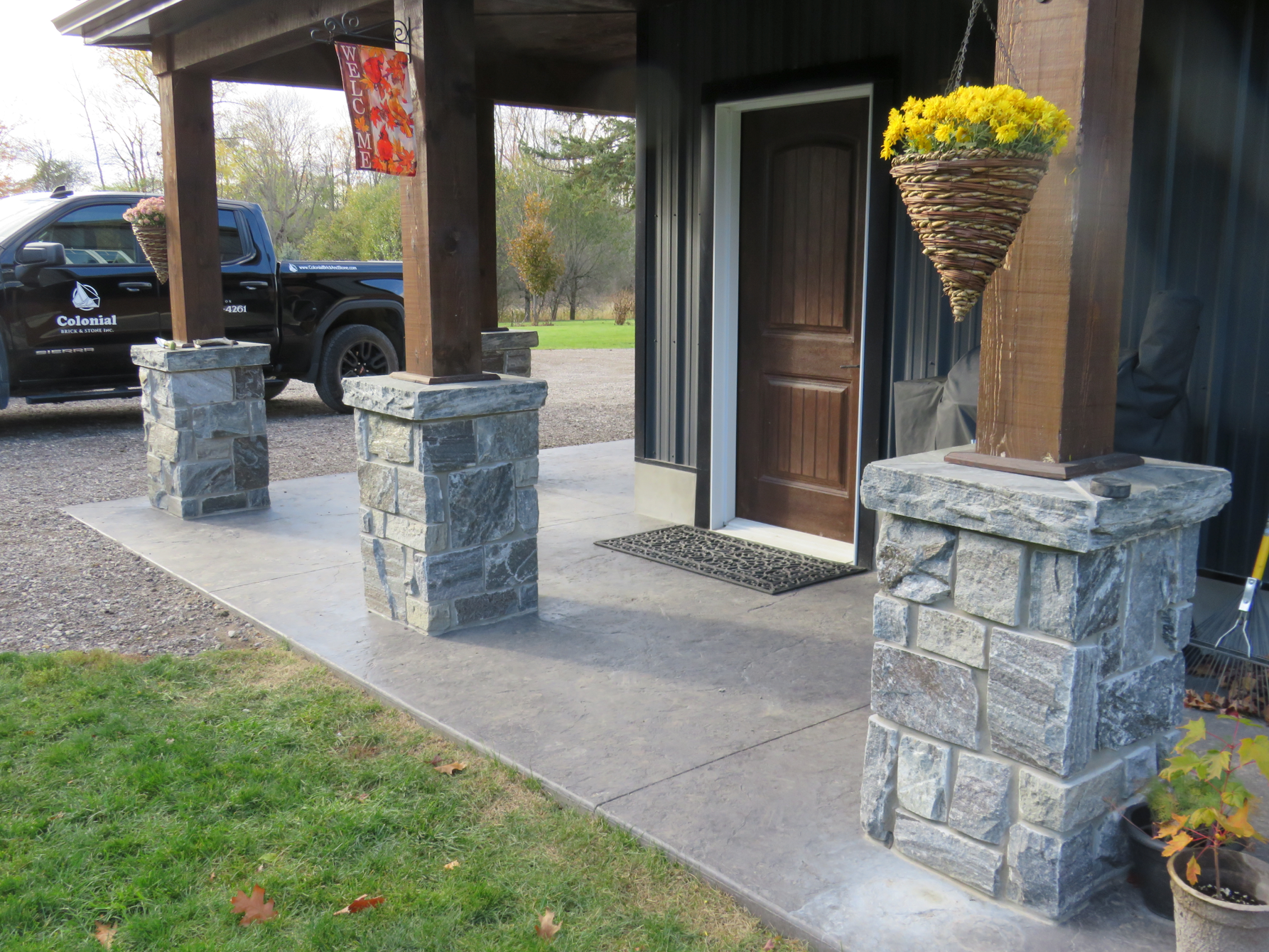 Elite Blue Granite Squared Thin Veneer - Corners