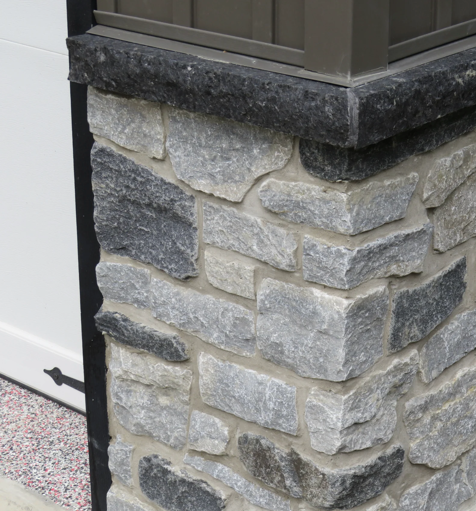 2-1/4x6 Window Sill Stone with Rock Face & Drip Cut - Available in Weatheredge Limestone, Elite Blue Granite, or Elite Black Granite