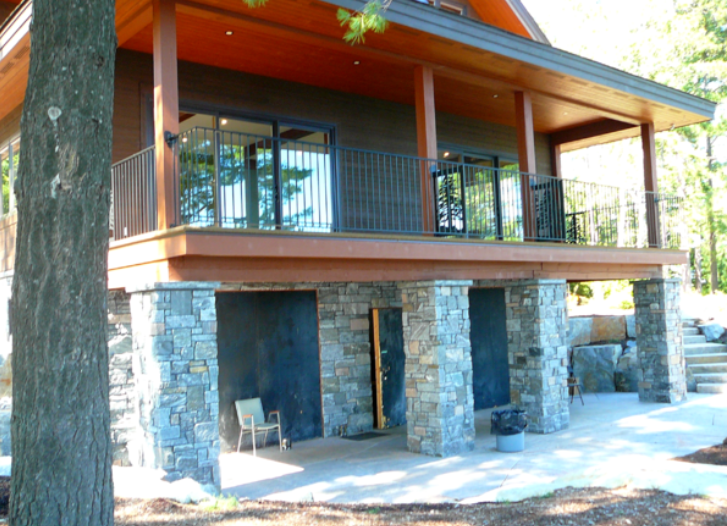 Shane's Lake Temogami Blend - Elite Blue & Pink Granite Sawn Height - Thin Stone Veneer - Corners