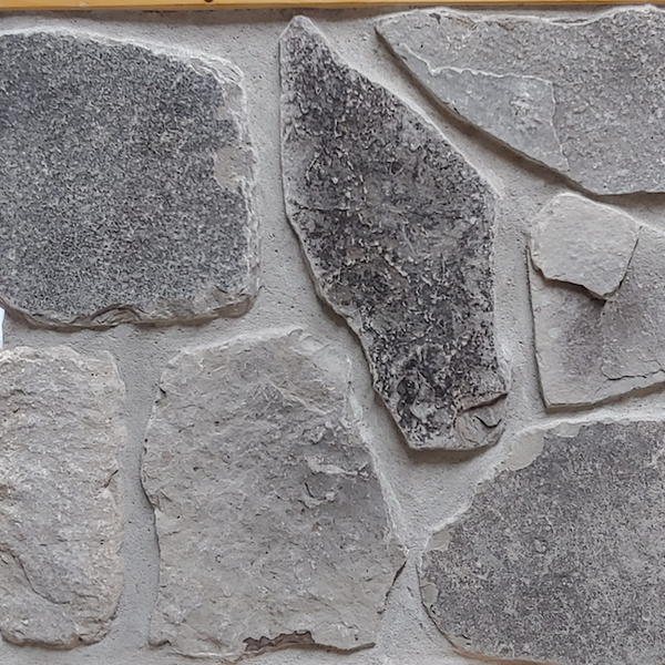Dark Charcoal Limestone Thin Veneer - Tumbled Random - Corners
