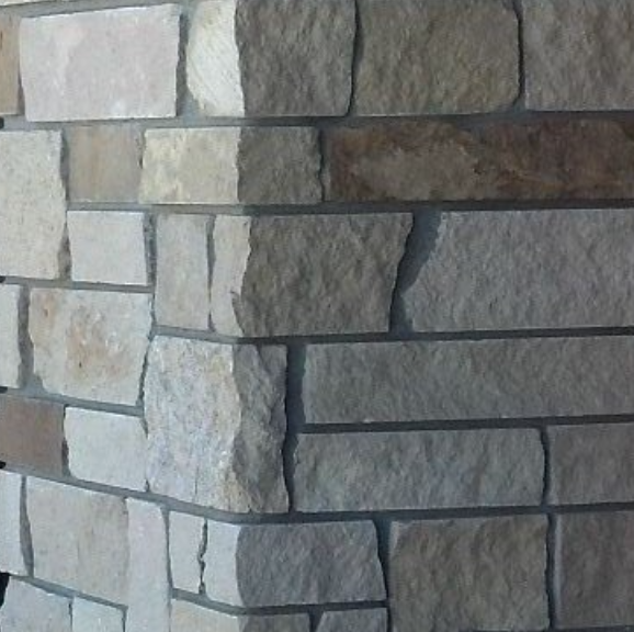 Earth Tone Sandstone Thin Veneer Blend - Jarvis Sawn Height Drystack - naturalstoneandbrickdepot-com