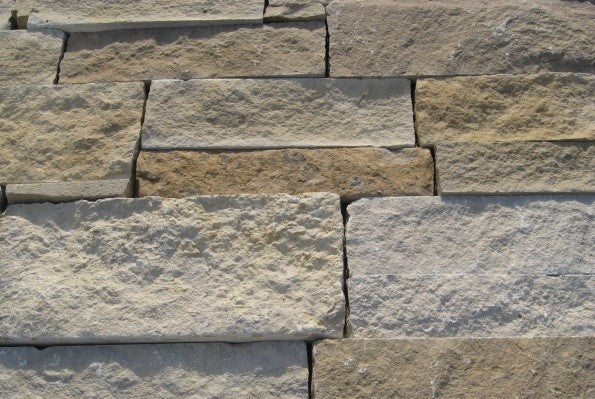 Earth Tone Sandstone Thin Veneer Blend - Jarvis Sawn Height Drystack - naturalstoneandbrickdepot-com