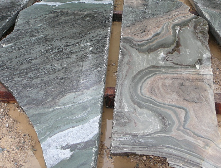 Elite Blue Granite Flagstone, Random Oversized, Sawn and Textured Finish