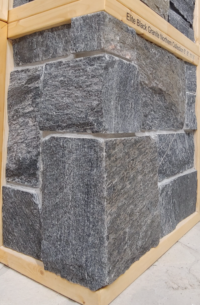 Granito negro Elite - Colección Northern (5", 6", 11 1/2") - Piedra de construcción para cama de matrimonio