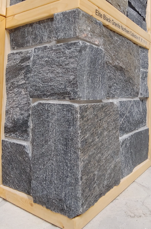 Elite Black Granite Thin Veneer - Northern Collection (5", 6", 11 1/2") - Corners