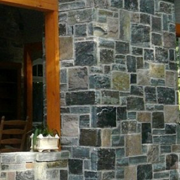 Elite Blue & Colonial Classic Granite Blend - Squared & Ledgerock - Corners