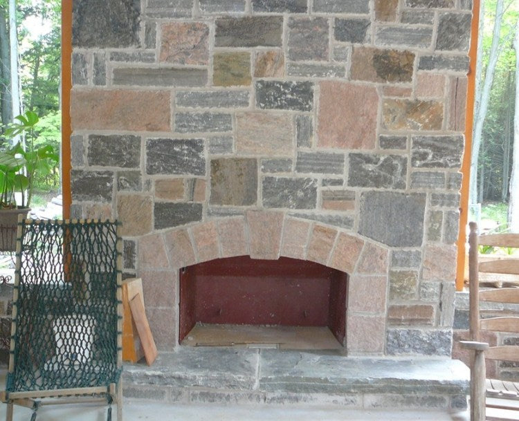 Elite Blue & Colonial Classic Granite Blend - Squared & Ledgerock - Corners