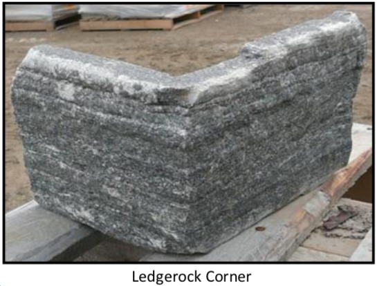 Elite Blue Granite Drystack Ledgerock Thin Veneer - Corners