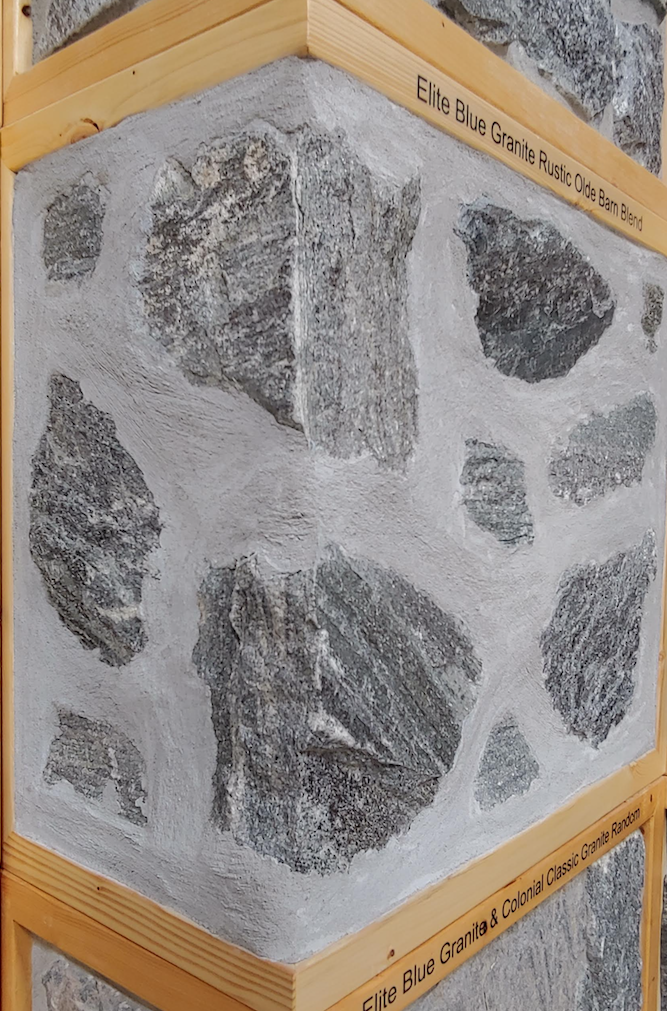 Elite Blue Granite Rustic Olde Barn Blend Thin Veneer - Flats