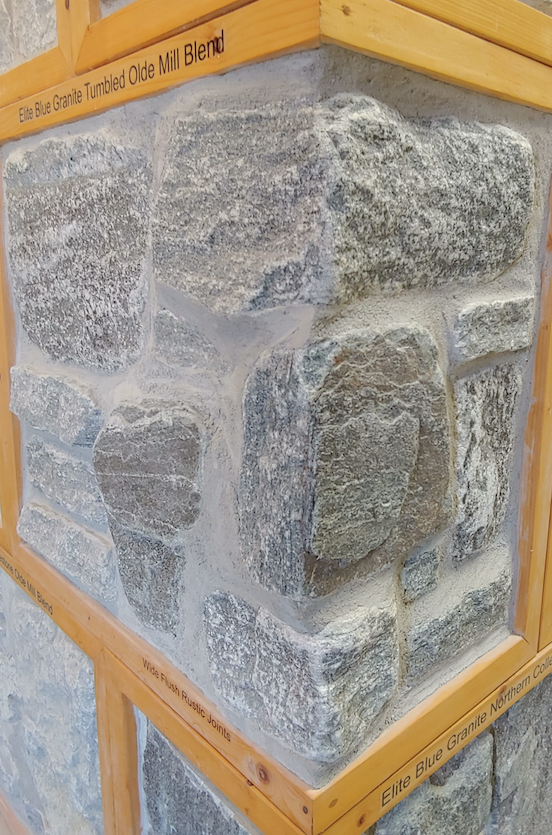 Revestimiento de piedra de granito azul Elite - Revestimiento fino de mezcla Olde Mill envejecido - Pisos