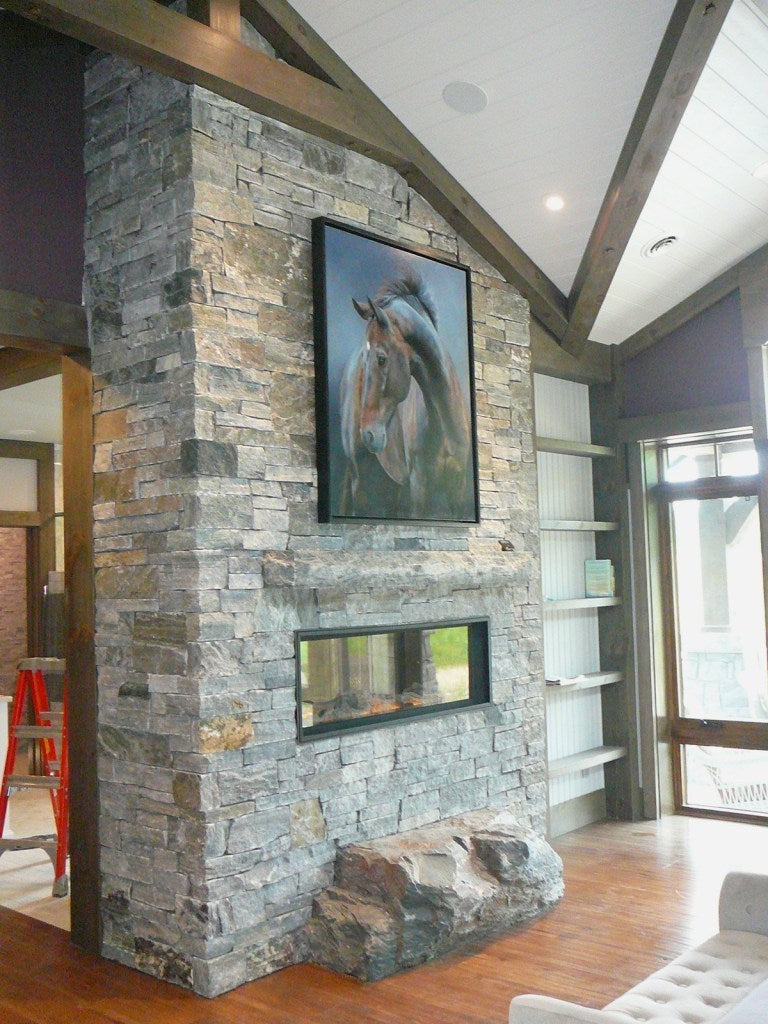 Elite Blue Granite Thin Veneer - Mountain Blend (Ledgerock & Squared) - Corners