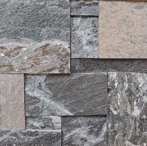 Gain's Sawn Height Drystack Granite Blend Thin Veneer - Corners