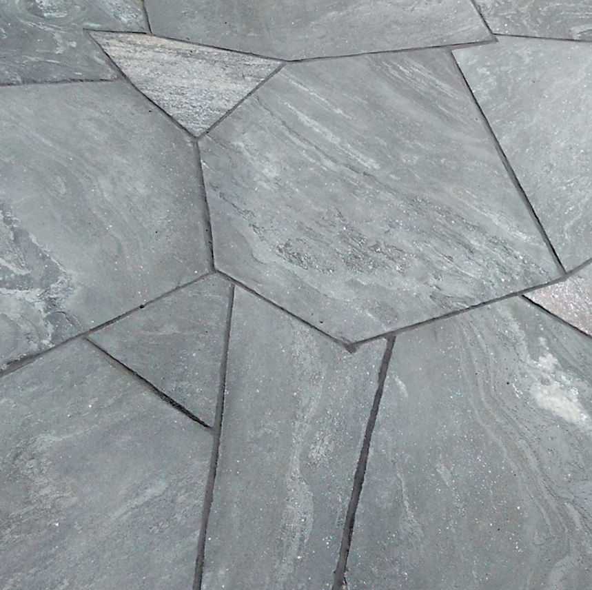 Elite Blue Granite Flagstone, Random Oversized, Sawn and Textured Finish