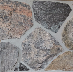 Granite Fieldstone #35 Blend Thin Veneer - Random Split Face - Flats