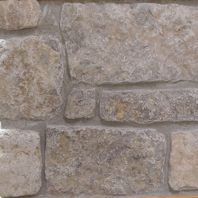 Harvest Gold Limestone - Tumbled Squared Thin Veneer - Corners