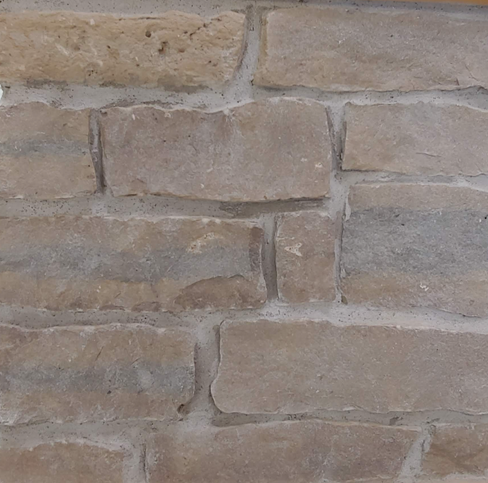 Chapa fina de piedra caliza dorada Harvest Limestone Ledgerock - Esquinas
