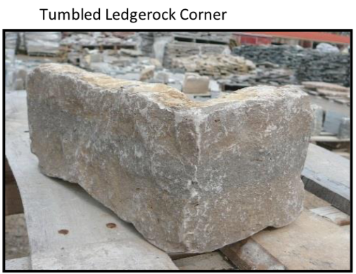 Harvest Gold Limestone Olde Mill Blend - Thin Veneer Stone - Tumbled - Corners