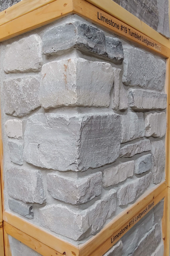 Limestone Blend #19 Ledgerock Thin Veneer Natural Stone - Tumbled - Flats