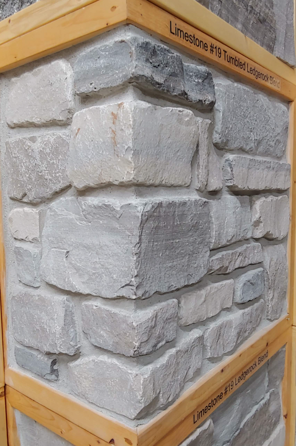 Limestone Blend #19 Ledgerock Thin Veneer Natural Stone - Tumbled - Corners
