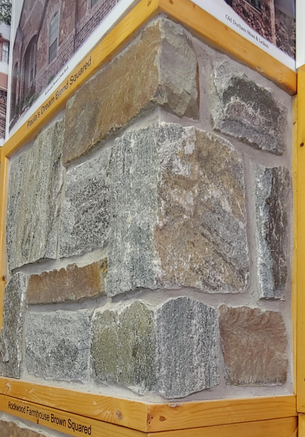 Paula's Dream Blend - Elite Blue Granite with Brown Accent - Squared Thin Stone Veneer - Flats
