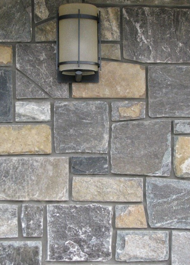 Paula's Dream Blend - Elite Blue Granite with Brown Accent - Squared Thin Stone Veneer - Flats